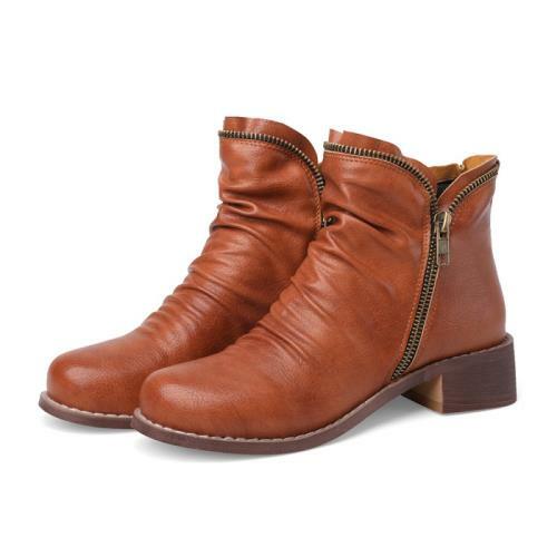 Stivaletti casual donna punta rotonda tacco basso Chelsea 50 51 52 53 54 outdoor D - Foto 19 di 22