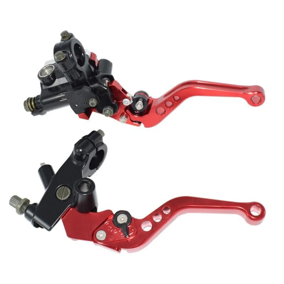 1Pair7/8"22mm Universal Motorcycle Brake Clutch Master Cylinder Reservoir Levers - Image 2 of 4