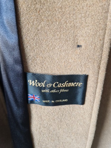 De La Creme Womens Vintage Wool Cashmere Blend Coat UK 18 Brown Faux Fur Collar - Picture 6 of 13