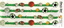 Suzy's Zoo "Sports" Scrapbook Border Sticker 9905 4 Borders 1 SHEET