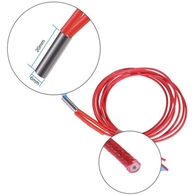 1PC 24V 40W Cartridge Heater and 2PC Thermistor NTC 100K 3950 Wire 1M for Ender