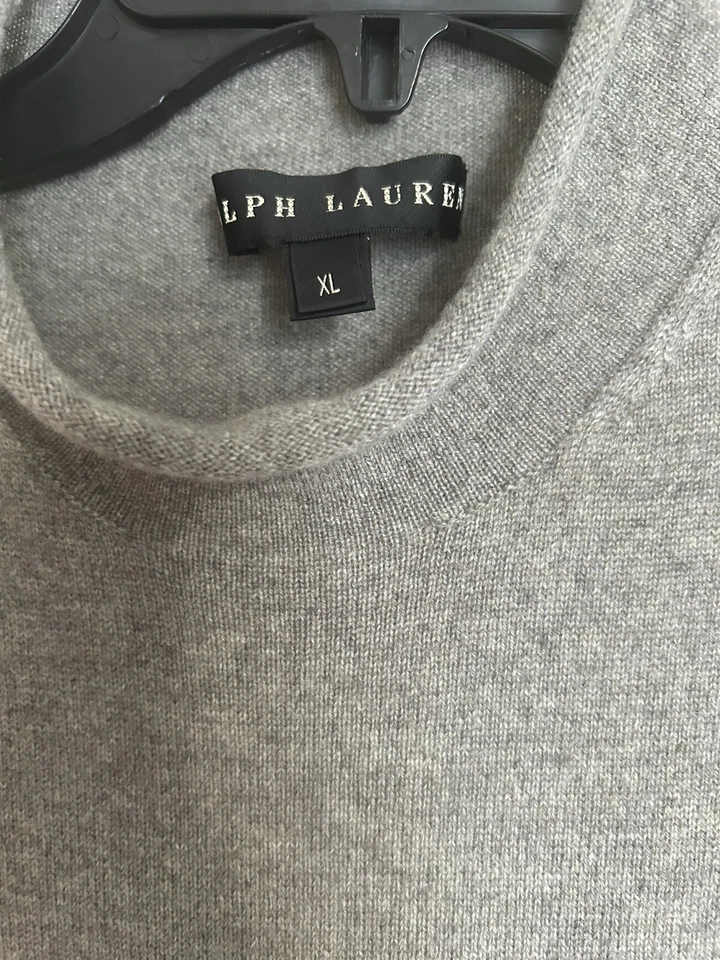 Vestido de suéter sin mangas de cachemira 100% Ralph Lauren Black Label en color beige XL Foto 4 de 4