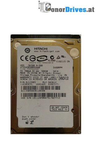Hitachi HTS545050B9SA00 - 500 GB - SATA - PCB 220 0A90161 01  Rev.*