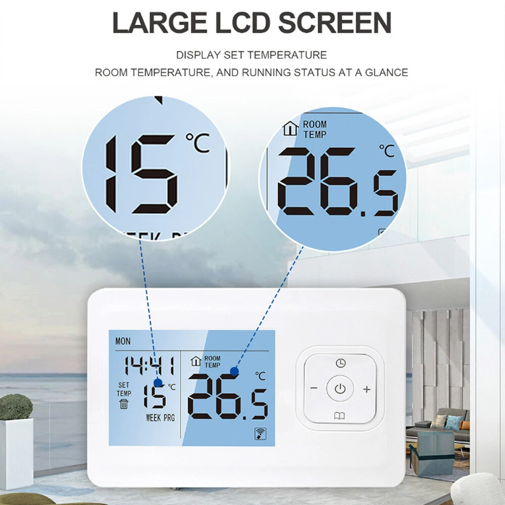 Smart WiFi Thermostat Home Gas Boiler Water Room Central Heating Control  Alexa | eBay