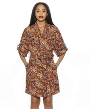 Alexia Admor Tie-Front Wrap Mini Dress Sz 6 $225 *1031