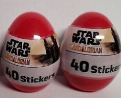 Star Wars The Mandalorian Giant Easter Egg with 40 Themed Stickers Lot of 2