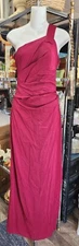$298 Leon Max Limited Edition Maxi Dress Wine Burgundy (Red) Tiered Formal Gown