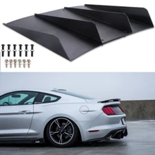 4 Shark Fins Car Rear Bumper Lip Diffuser Splitter For Ford Mustang GT Focus