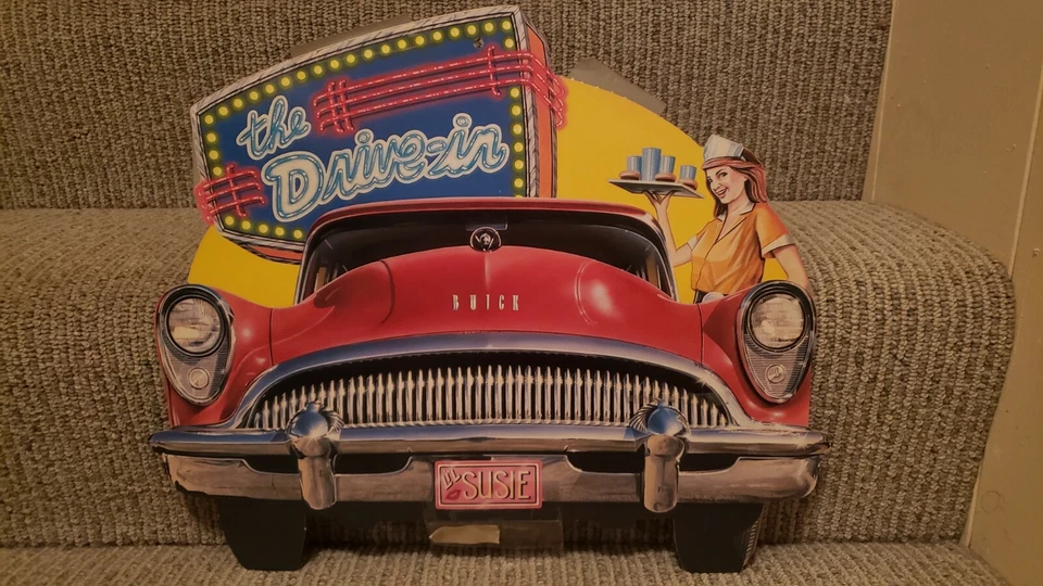 Juego de 3 calcetines troquelados vintage Beistle 1988 Hop años 50 Jukebox Sweet 16 Drive-In Foto 2 de 4