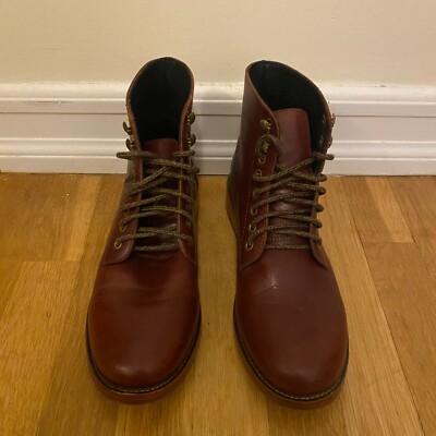 Nisolo Womens Lockwood Lace-Up Combat Boots Brandy size 8 | eBay display picture 2