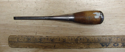 Vntg Stanley  Everlast Bevel Edge Steel Cap Chisel,1/4'' X 7-5/8'',Pat. 1493176,EX