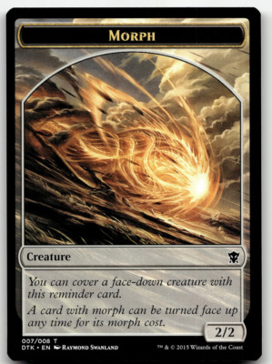 MTG Morph Dragons of Tarkir 007/008 Regular Token