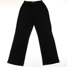 CHICO'S TRAVELER Black Slinky Pants Size 1 Reg length 29" 