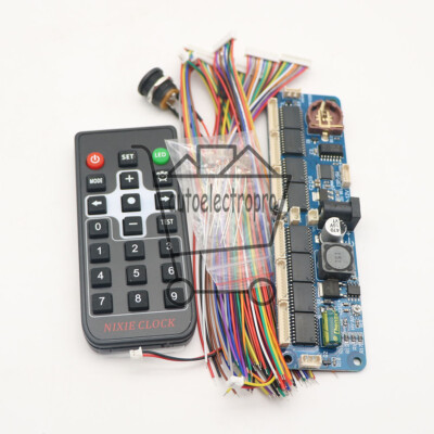 Universal Nixie Tube Clock 6 Digit+Remote Control Kit for IN12 IN14 IN18 qs30-1