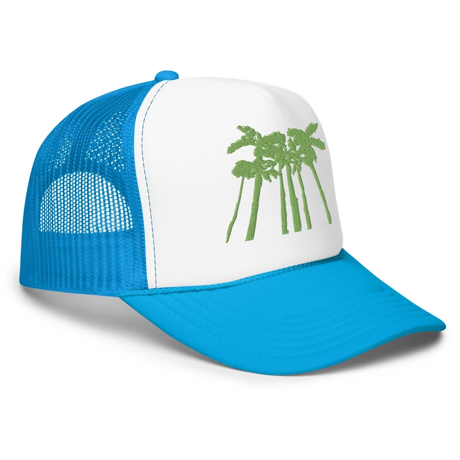 Palm Trees Embroidered Foam trucker hat