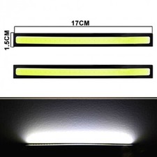 2 LUCI A LED DIURNE COLORE BIANCO 17cm PER AUTO,MOTO,CAMPER,COB LED IMPERMEABILE