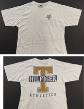 Vintage Tommy Hilfiger Athletic Gear Size XL Double Sided T Shirt Made In USA