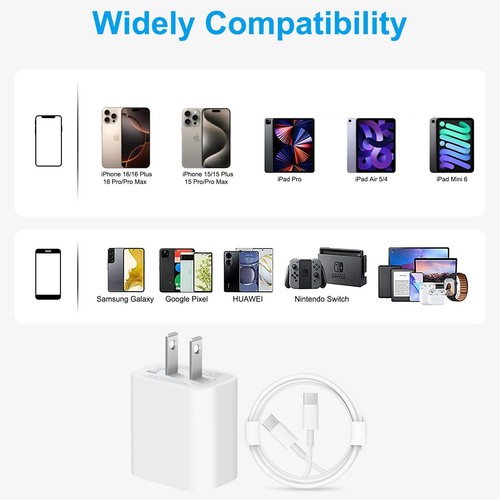 Original USB-C Type C Fast Charger For iPhone Samsung Google Motorola All Phone  - Picture 4 of 16