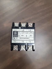 General Electric CR353AD3DA1 Contactor 3-Pole 40A Induct 50A Resist 110-120V