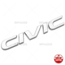 16-21 Honda Civic Rear Trunk Lid Chrome Letter Logo Badge Emblem Sport