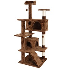 53" Cat Tree Activity Tower Pet Furniture Sisal-Covered Scratch Post Indoor