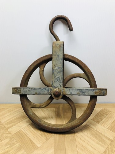 Antique Rope Pulley Cast Iron Durbin - Durco St. Louis MO Well Pulley 9” - Picture 7 of 13