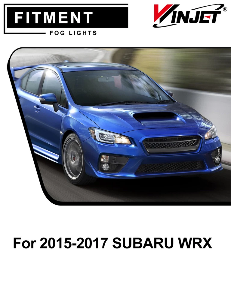 Par de luces antiniebla biseles negros juego de cubierta para Subaru WRX STI 2015 2016 2017 Foto 3 de 4