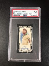 Pele 2013 Topps Allen & Ginter Black Border Blank Back Mini SP Card PSA 9.