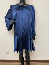 Michael Kors Women's Blue Chain Neck Bell Sleeve Dress Size XL NWT