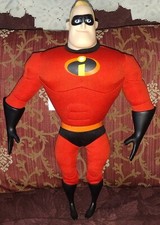 Disney Pixar Incredibles Plush Doll 14" Jakks MR. INCREDIBLE Plastic Face Toy W