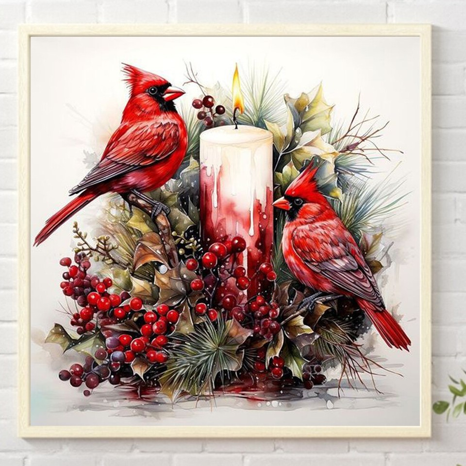 5D DIY Full Square Drill Diamond Painting Cardinal Kit Home Decor Art