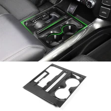 ✅Carbon Fiber Console Gear Shift Cup Holder Cover Trim Bezel For Ford F150 2021+