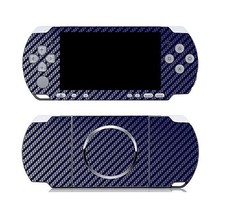 Blue Carbon Fiber Vinyl Decal Skin Sticker Cover for Sony PSP 3000