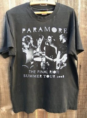 Reprint Paramore - Final Riot Tour 2008 Charcoal T shirt Classic style NH28257
