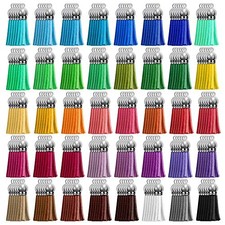 Tassels, 200pcs Leather Keychain Tassels Bulk for Crafts, Keychains Supplies,
