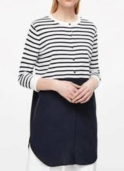 Women COS Dress White Cotton 38 #6RWS