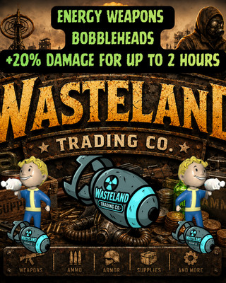 Fallout 76 PC ENERGY BOBBLEHEADS +20% DAMAGE FOR 2 HOURS |FAST DELIVERY|