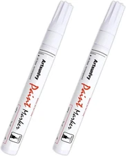 White Paint Pens marking pens Permanent Markers - 2 Pack Oil Based Waterproof