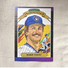 RARE error Diamond Kings 1988 Robin Yount #5 Milwaukee Brewers Baseball Card