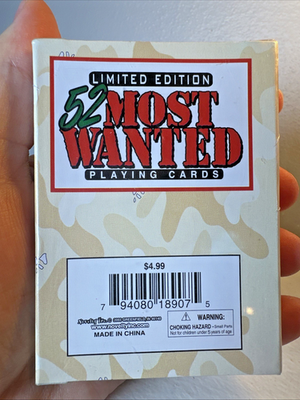 52 Most Wanted Limited Edition Playing Cards Iraq War Saddam 2 Decks for  sale online | eBay