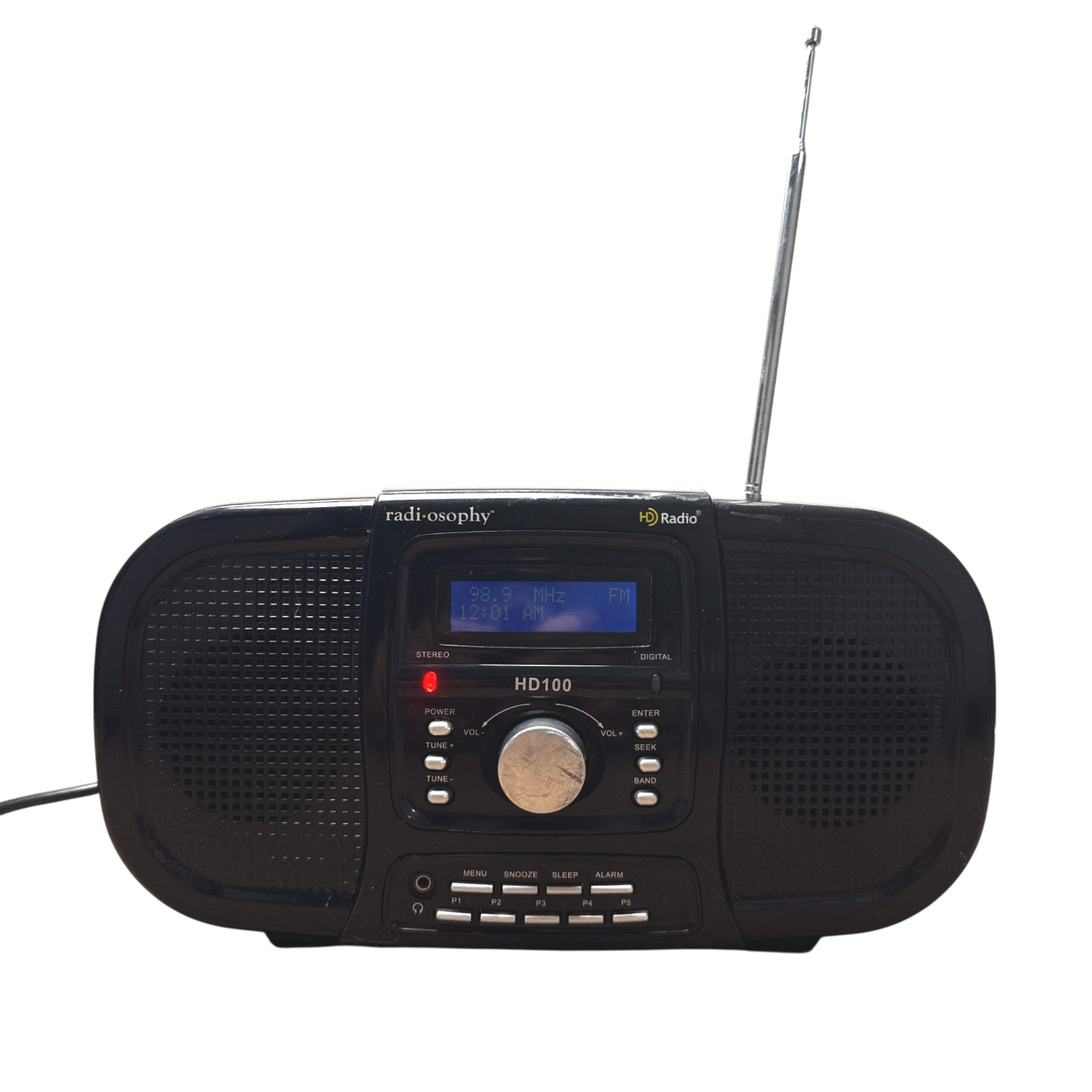Radiosophy HD100 AM FM HD Radio Tabletop Stereo Digital Receiver Alarm Clock