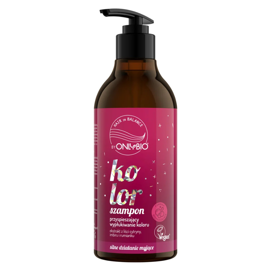 ONLYBIO HAIR BALANCE KOLOR SZAMPON PRZYSPIESZAJACY WYPLUKIWANIE KOLORU 400ML - Image 2