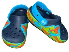 Crocs Crocs Lights Dinosaur Child/Toddler  Size 8 See Pics For Condition