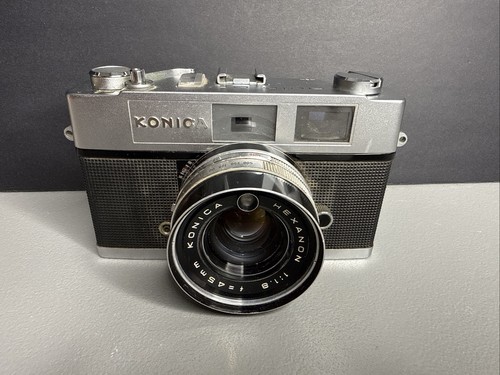 Konica Auto S2 35mm Camera 45mm F 1.8 Hexanon lens Rangefinder Untested - Read