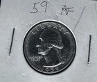 1959 Washington Quarter Proof 90% Silver US Coin