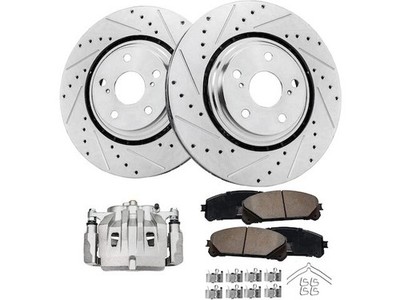 For 2010-2015 Lexus RX350 Brake Pad Rotor and Caliper Set Detroit Axle 73242MNHK