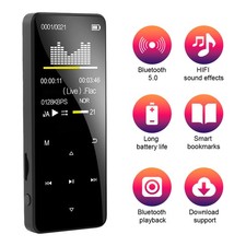 Portable MP3 Player with FM Radio Recorder 128GB Expandable Storage 24H Playback