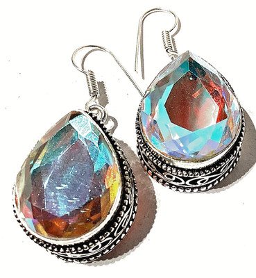 M Y S T I C  T O P A S Edelstein 925 Sterlingsilber Schmuck OHRHÄNGER 6