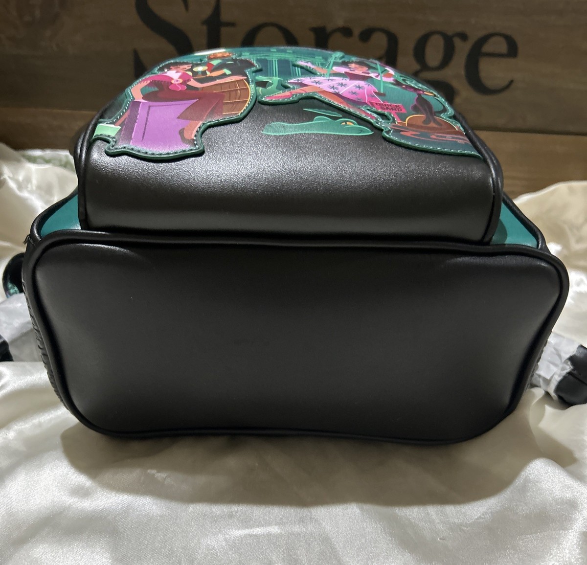 Loungefly DisneyParks Club 33 Haunted Mansion 55th Anniversary mini backpack Haunted Mansion Glow in the Dark Convertible Mini Backpack  main image 3