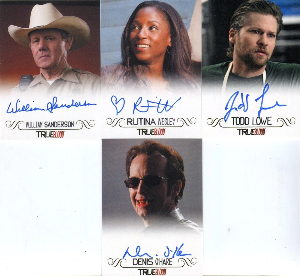 True Blood Archives Autograph Card Lot 10 Cards Rittenhouse 2013 - Image 2 of 4
